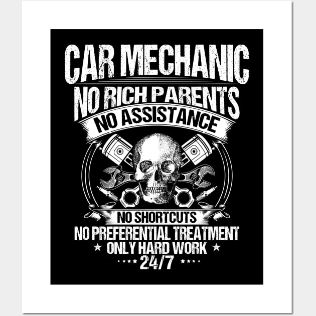 Car Mechanic/Mechanics/Hard Work/Gift/Present Wall Art by Krautshirts